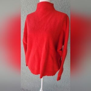 Saks Fifth Avenue Cashmere Red Turtleneck Sweater